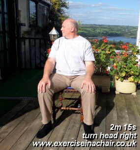look one way over shoulder