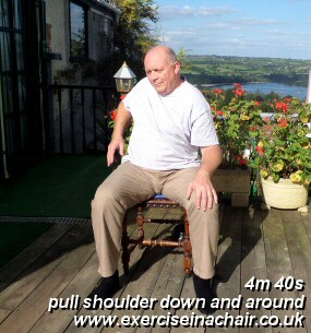 bring shoulder down and around